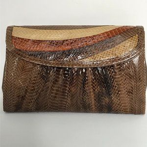 Vintage J. Renee Eelskin Leather Clutch